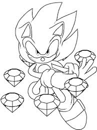 So i'm excited to share a new one with you today! Sonic With Diamonds Coloring Page Free Printable Coloring Pages For Kids