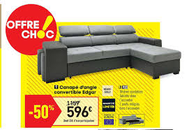 Canape d angle convertible reversible scotland canape pas cher. Offre Canape D Angle Convertible Edgar Chez Conforama