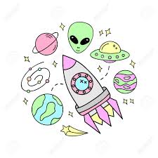 Cute spaceship toy png image. Outer Space Vector Objects Hand Drawn Spaceship Alien Ufo Planets Stars Comet And Solar System Cute Colorful Space Icons Set Royalty Free Cliparts Vectors And Stock Illustration Image 121528774