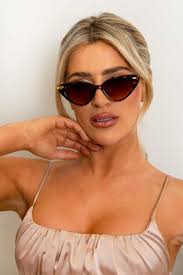 Cateye Sunglasses Sunglasses With Gold Bar The Tilted-Bar Cateye Sunglass  Off-White