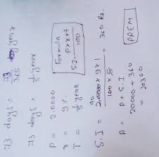 How many weeks in a month? Find The Simple Interest On Rupees 20000 For 73 Days At 9 Per Annum Brainly In