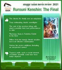 Rurouni Kenshin: The Final (るろうに剣心 最終章 The Final) Review