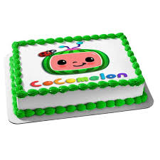 Cocomelon Personalized Edible Cake Topper Image 1 4 Sheet Abpid53379 Walmart Com