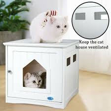I love the 4th, 5th & 6th. Cat Litter Box Enclosure Hidden End Table Nightstand Pet House Kitty Washroom