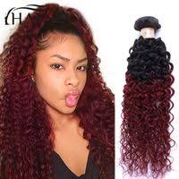 Malaysian Curly Hair 3 Bundles Two Tone Ombre 1b 99j Malaysian Tight Curly Hair Burgundy Hair Curly Hair Styles Short Human Hair Wigs
