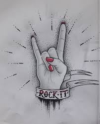 Maybe you would like to learn more about one of these? Rock N Roll Hand Girly Metal Rock It Tattoo Flavia Fricker Rock N Roll Art Rock And Roll Tattoo Rock Tattoo