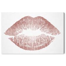 One of the most popular style trends across digital marketing content on social media is the use of gold foil lettering (aka gold foil text). Oliver Gal Rose Gold Solid Kiss By Oliver Gal Wrapped Canvas Graphic Art Wayfair Co Uk