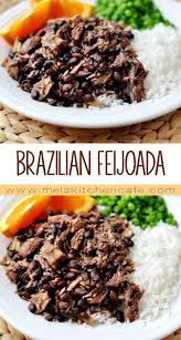 Black Beans And Rice With Sausage Slow Cooker Brazilian Feijoada Slow Cooked Pork And Black Bean Stew Recipe Brazillian Food Brazilian Food Bean Stew