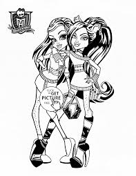 Frankie Stein And Clawdeen Wolf Monster High Coloring Page For Kids For Girls Coloring Pages Printables Monster High Coloring Pages For Girls Monster High Art