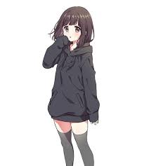All the best cute anime drawings 39 collected on this page. Oversized Hoodie Anime Girl Drawing Hoodie