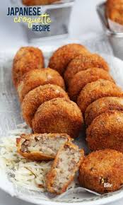 In a pot, saute the ground beef along with the onions, chilies, ginger/garlic paste and garam masala. Japanese Potato Croquettes Korokke Recipe Croquettes Potato Croquettes Recipes