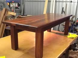 It measures 800 longest point x 500 widest point x 400mm high. Recycled Western Australian Jarrah Coffee Table Finewoodworking