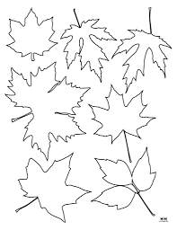Free printable leaves coloring pages. Leaf Outlines Templates Coloring Pages 55 Free Pages Printabulls