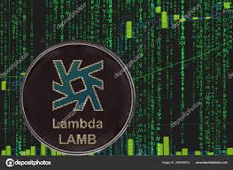 Coin Lamb Lambda Cryptocurrency On The Background Of Binary