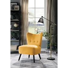 Fun And Funky This Chair Will Add A Vibrant Accent To Your Home S Modern Decor This Retro Inspired Accent Chai Side Chairs Accent Chairs Yellow Accent Chairs