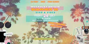 McCauley Estate Vineyards: Vino & Vibes – Summer ’16