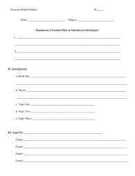 Betterlesson Research Outline Research Writing Research Report