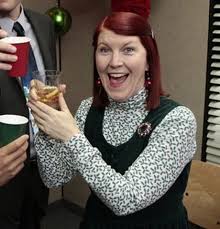Forest Green Is Not A Friend Of Winter Star Kate Flannery In Meredith Palmer Attire Meredith Palmer The Office Costumes Meredith The Office