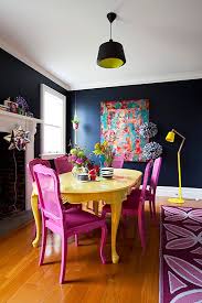 Colorful Painted Dining Table Inspiration Addicted 2 Decorating Dining Room Colors Painted Dining Table House Interior