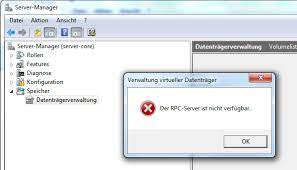 Windows geht mit dem begriff etwas freizügig um und bezeichnet so manchen dienst rpc server (was eigentlich auch richtig ist, wenn auch etwas verwirrend). Datentrager Remote Verwalten Der Rpc Server Ist Nicht Verfugbar Windowspro