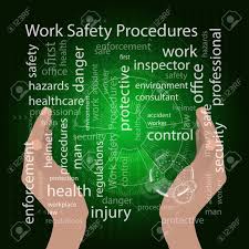 Personal safety in the workplace depends on your own awareness of potential threats and risks as well as your employer's safety policies and procedures. The Concept Of Work Safety Procedures Vector Illustration For Your Design Text On A Blue Background Hands Hug And Save Text Royalty Free Cliparts Vectors And Stock Illustration Image 81166306