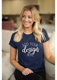 Bella 3001 Navy Shirt Mockup Navy Shirt Mock Up Navy Crewneck Model Mock Up Bella 3001 Model Mock Up Navy Shirt T Shirts For Women Navy Shirt Shirt Mockup