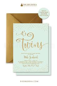 A twin baby sprinkle means its not their first shower, but it is their first. Twins Shower Invitation Baby Shower Invite Mint Gold Glitter Confetti Gender Twins Baby Shower Invitations Baby Shower Invitations Twins Baby Shower