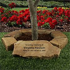 Small Tree Memorial Garden Stone Ring Personalized Gifts Memorial Garden Stones Memorial Garden Garden Stones