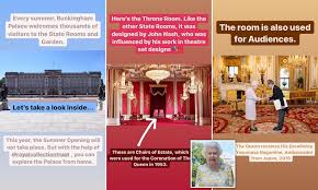 Tourists visiting buckingham palace this summer season will get to experience a taste of royal hospitality with the newest exhibition, showing the preparations that go into events like state banquets. Photos Of Buckingham Palace State Rooms Shared On Instagram Daily Mail Online
