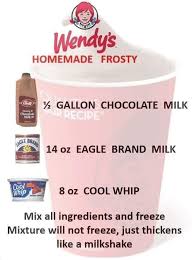 Drink carefully as it will give you a brain freeze. Homemade Wendy S Frosty Recipes Need