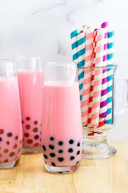 Strawberry Milk Bubble Tea Recipe Milk Tea Recipes Boba Tea Recipe Bubble Tea Recipe