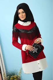 Gomlek Yaka Payetli Tunik Bordo 9026 Moda Elbise Modelleri Elbiseler