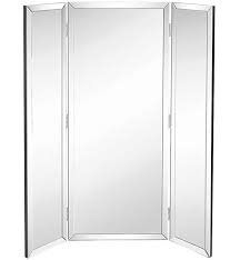 So i have been wanting a trifold mirror so badly to help me with styling and dying my hair. Hallway Furniture Home Tall Full Length Trifold Mirror Solid Hinged Sided Tri Fold Beveled Mirrored Edges 3 Way Hangable On Wall Or Standing Dressing Mirror 40 X 48 Kopa Or Kr