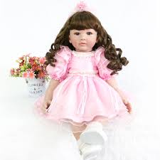 The hair is special because little girls are able to wash it and style it learning how to care for their own beautiful hair. 59cm Baby Reborn Silicone Dolls Lifelike Curly Hair Doll Reborn Cute Pink Princess Suit Ethnic Doll Girl Holiday Gift Toys Buy At The Price Of 74 89 In Aliexpress Com Imall Com