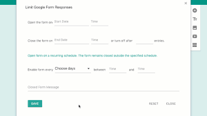 Learn google apps script with scriptomation. How To Schedule Your Google Forms And Limit Submissions Digital Inspiration