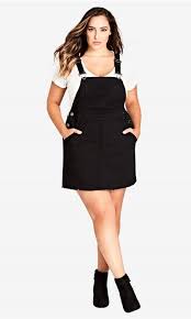 Shop Women S Plus Size Denim Bib Dress Black Dresses City Chic Usa Denim Overall Dress Overall Dress Bib Dress