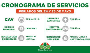 Hemos creado una lista para conocer qué tiendas estarán abiertas este lunes 31 de mayo Cronograma De Servicios Municipales Durante Los Feriados Del 24 Y 25 De Mayo Esteban Echeverria