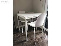kitchen tables sets ikea melltorp masa ve leifarne broringe 2 adet sandalye at sahibinden com 868906260