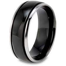 Crucible Black Plated Two Tone Stainless Steel Band Ring 8mm Skull Wedding Ring Wedding Rings Simple Skull Engagement Ring