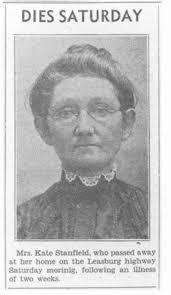 Minerva Catherine “Kate” Fox Stanfield (1849-1936)