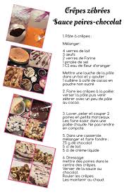 Recette Crepes Zebrees Poires Et Chocolat Poire Au Chocolat Chocolat Et Recette Crepe