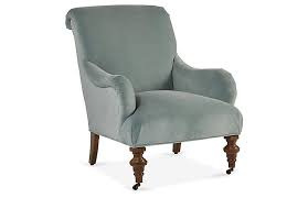 Carlyle Accent Chair Blue Green Velvet Accent Chairs Chairs Living Room Furniture One Kings Lane Blue Accent Chairs Accent Chairs Blue Velvet Chairs