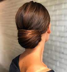 Glossy Low Chignon Created By Student Stylingbysarahxx During Bridal Hairstyling Course With Kasia Fortuna At Kris Long To Short Hair Hair Curly Hair Styles