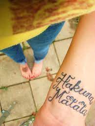 Then, peel off the clear protective layer on the front. No Worries My Tattoo Hakuna Matata Hannah Marie Flickr