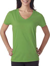 Amazon Com Anvil Ladies Ringspun V Neck T Shirt M Green