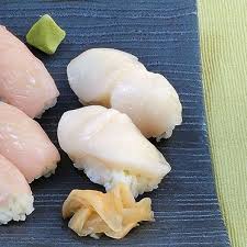 Nigiri Sushi Mit Jakobsmuscheln Rezept Jakobsmuscheln Rezept Rezepte Sushi
