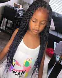 Black Box Braids Hairstyles For Kids Knotless Box Braids Little Girl Box Braids Little Girl Braids Black Kids Braids Hairstyles