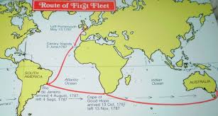 The Route Of The First Fleet First Fleet Australia History Homeschool History