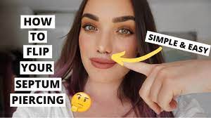 How To Hide Your Septum Piercing How To Flip Up A Septum Ring Youtube