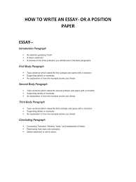 How to write an introduction. How To Write An Essay Position Paper Essays Argument